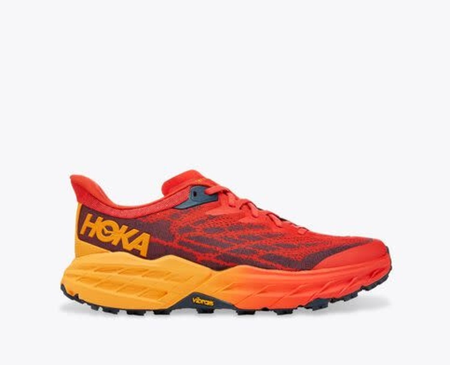 Hoka Speedgoat 5 Shoes - Men's, Fiesta / Radiant Yellow, 12EE,  1123159-FRYL-12EE — Mens Shoe Size: 12 US, Mens Shoe Width: Wide, Color:  Fiesta/Radiant