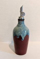 HATFIELD POTTERY CRUET - FIRECRACKER RED WITH BLUE