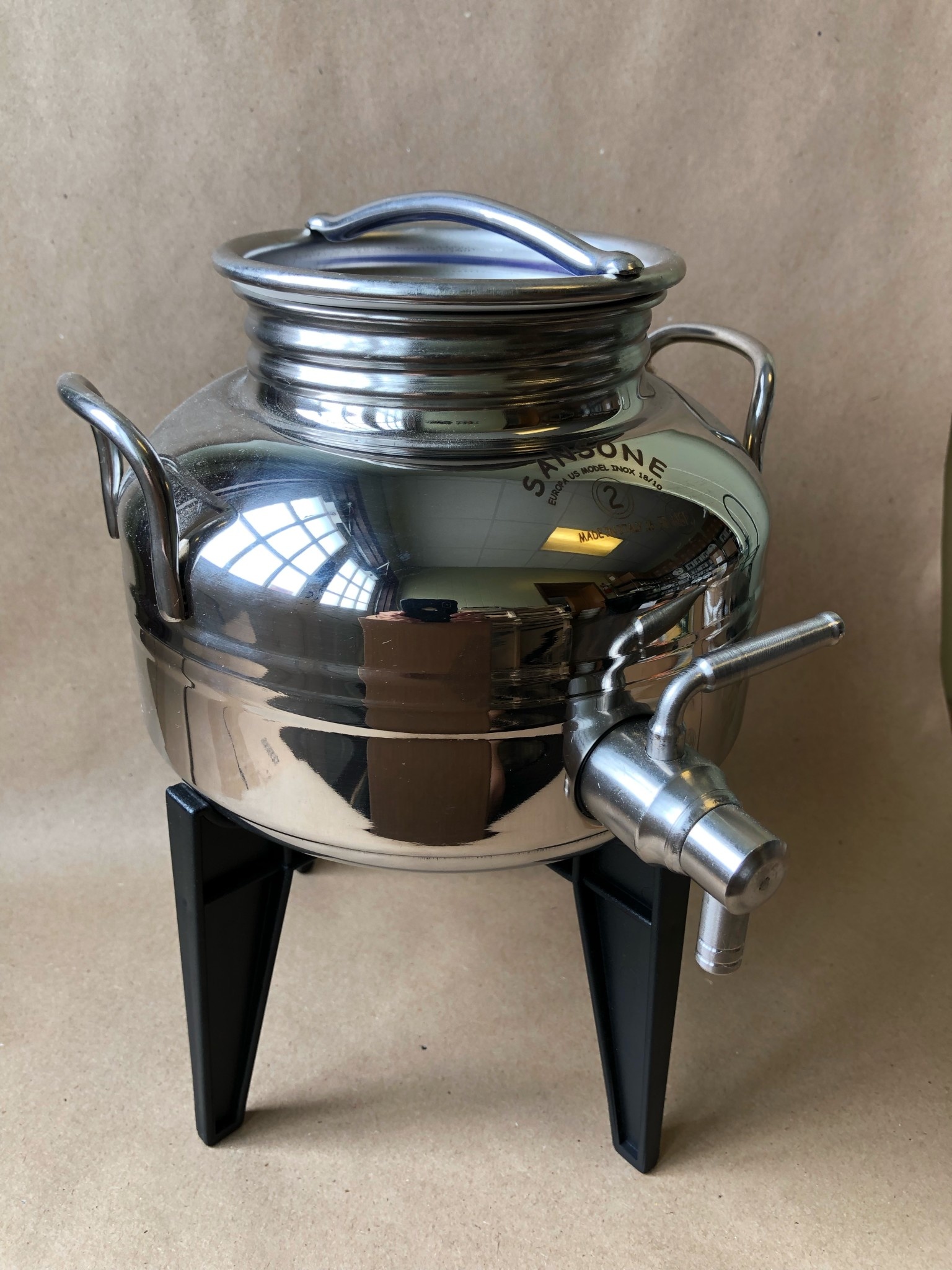 Stainless Olive Oil Containers from Italy