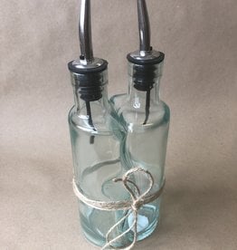 WAVY BOTTLE PAIR WITH POURERS