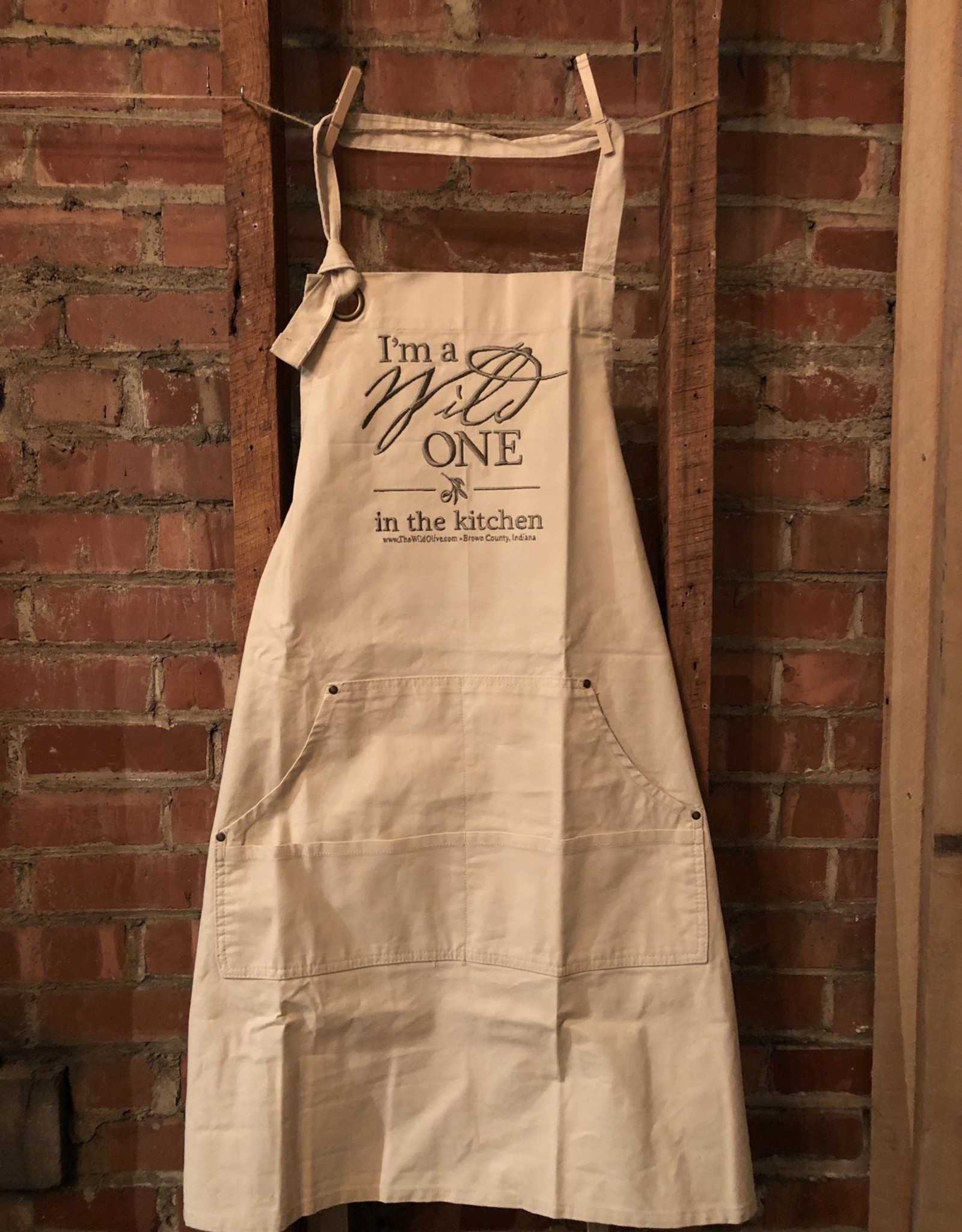 WILD ONE APRON - UNISEX - NATURAL