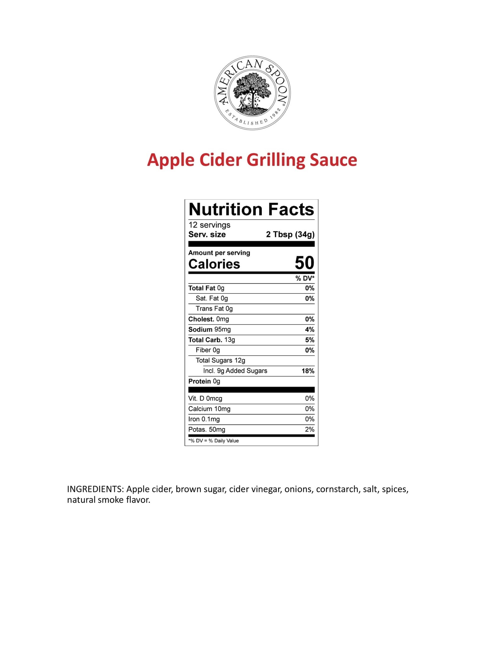 American Spoon AMERICAN SPOON APPLE CIDER GRILLING SAUCE