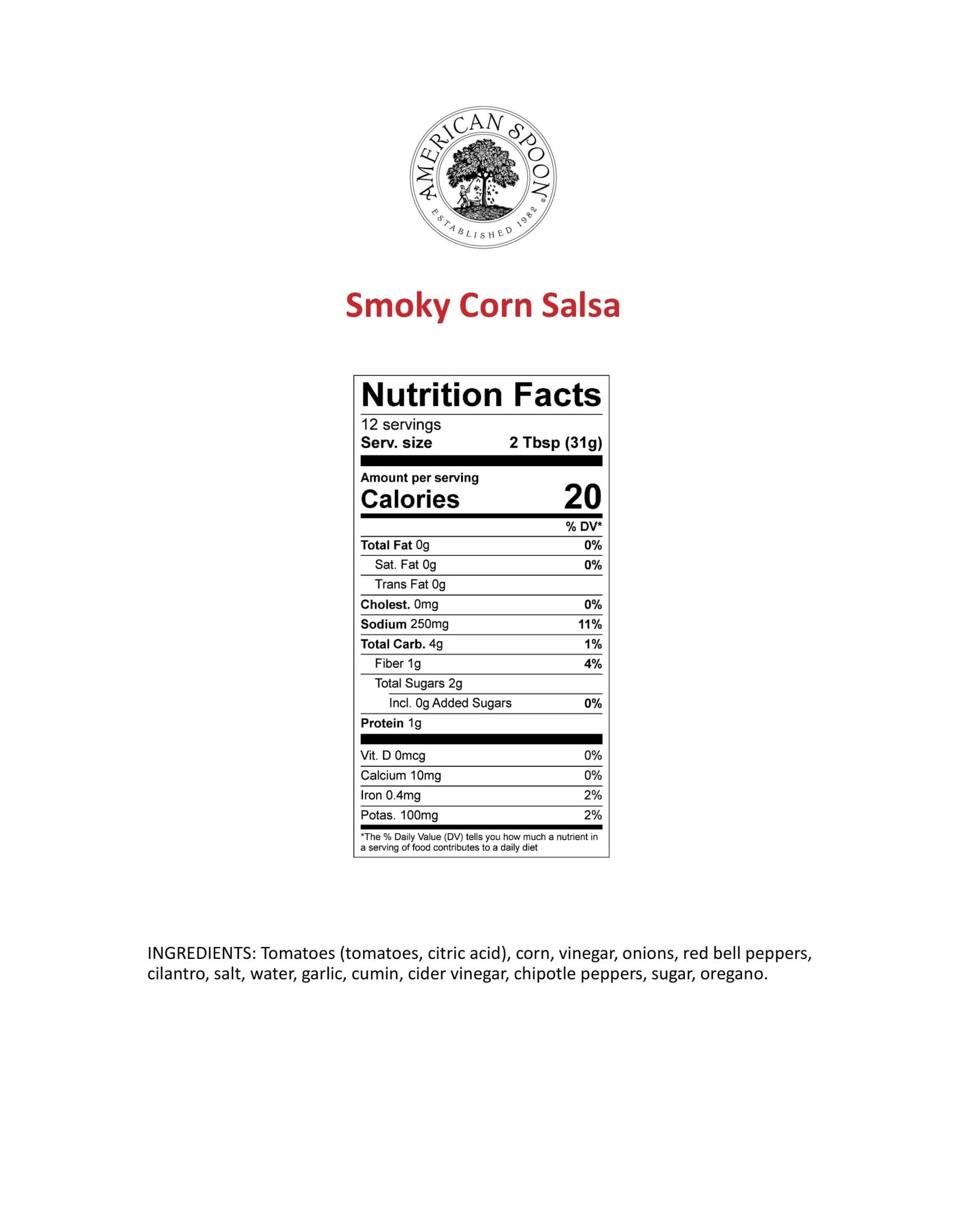 American Spoon AMERICAN SPOON SMOKY CORN SALSA