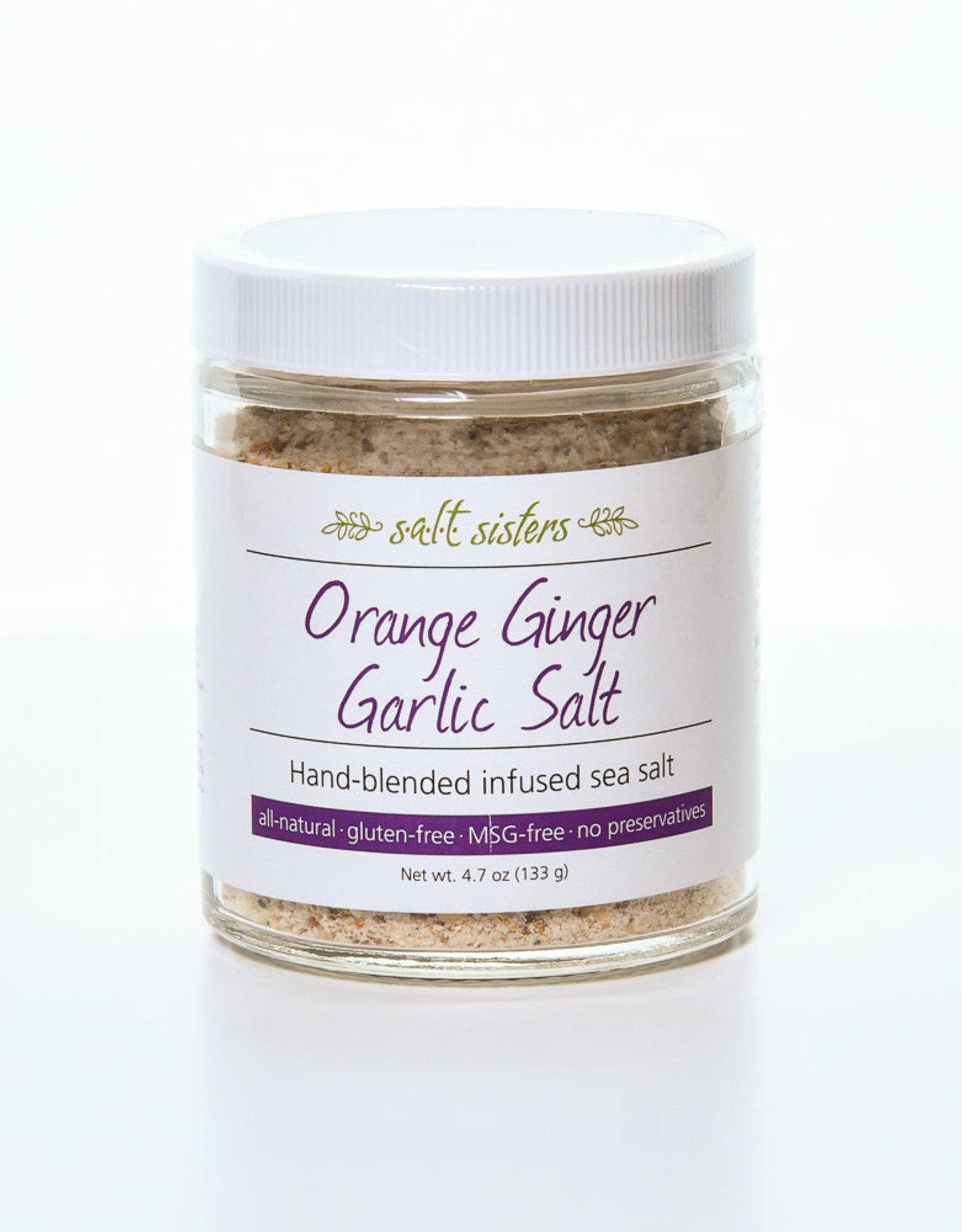 s.a.l.t. sisters ORANGE GINGER GARLIC INFUSED SEA SALT 3.7oz