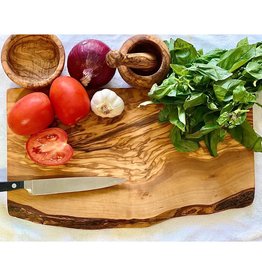 OLIVE WOOD RUSTIC CHEESE & CHARCUTERIE BOARD 15"