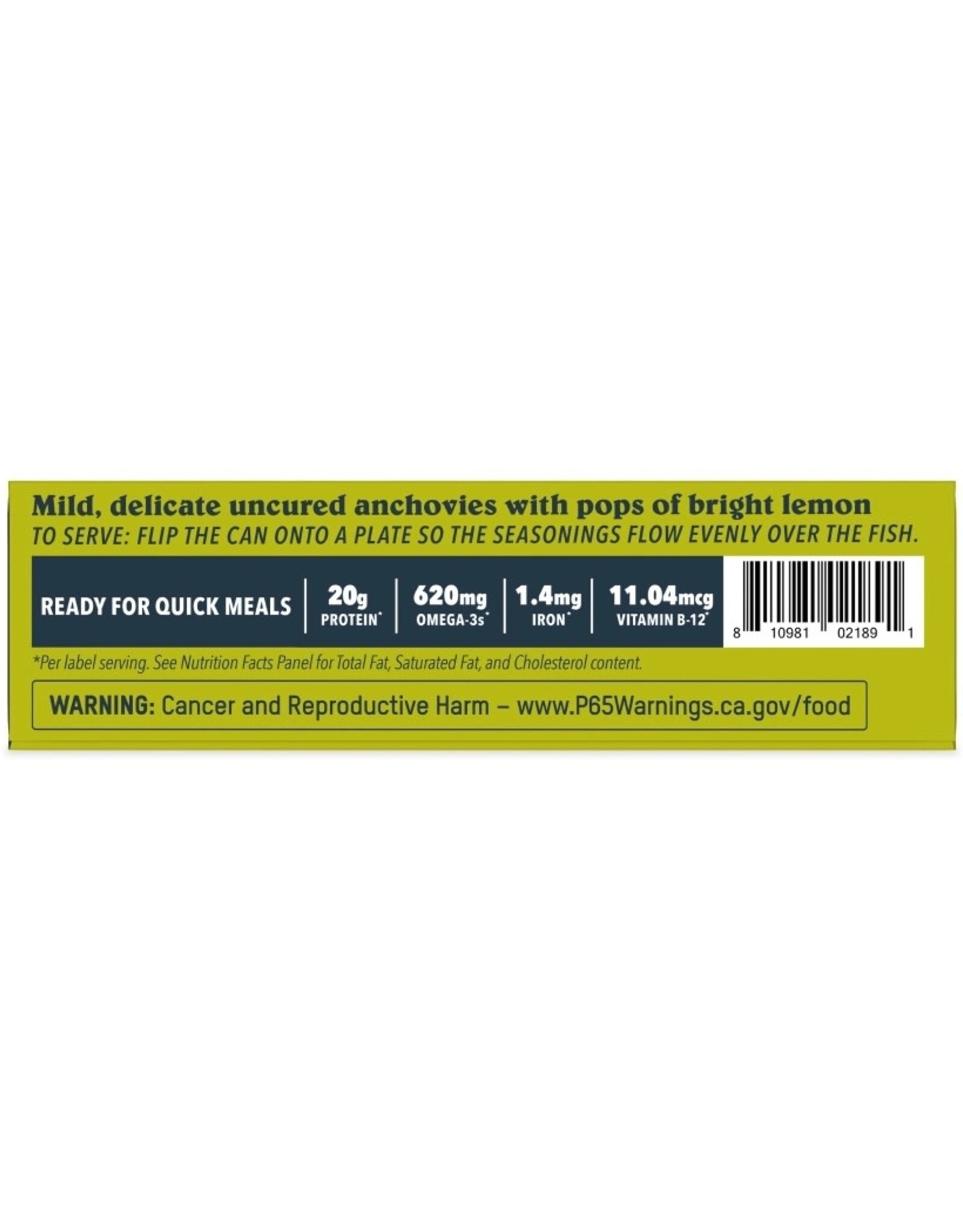 LEMON OLIVE SPANISH WHITE ANCHOVIES