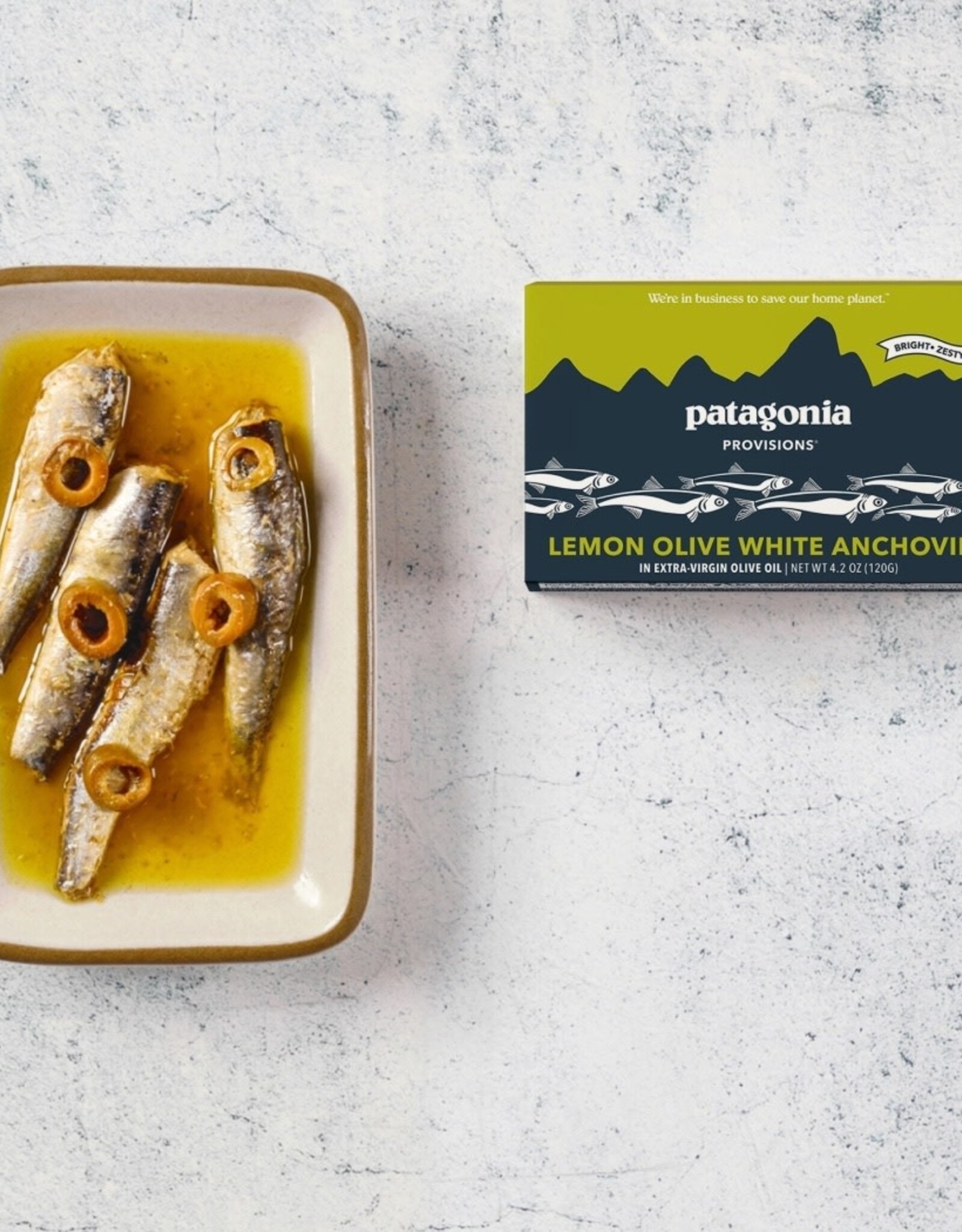 LEMON OLIVE SPANISH WHITE ANCHOVIES
