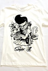 Dragstrip Riot tee shirt Sleepers x Oni motorworks - White