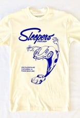 Sleepers Speed Shop Shadow Lurker tee Ivory w/ Ossi Blue print