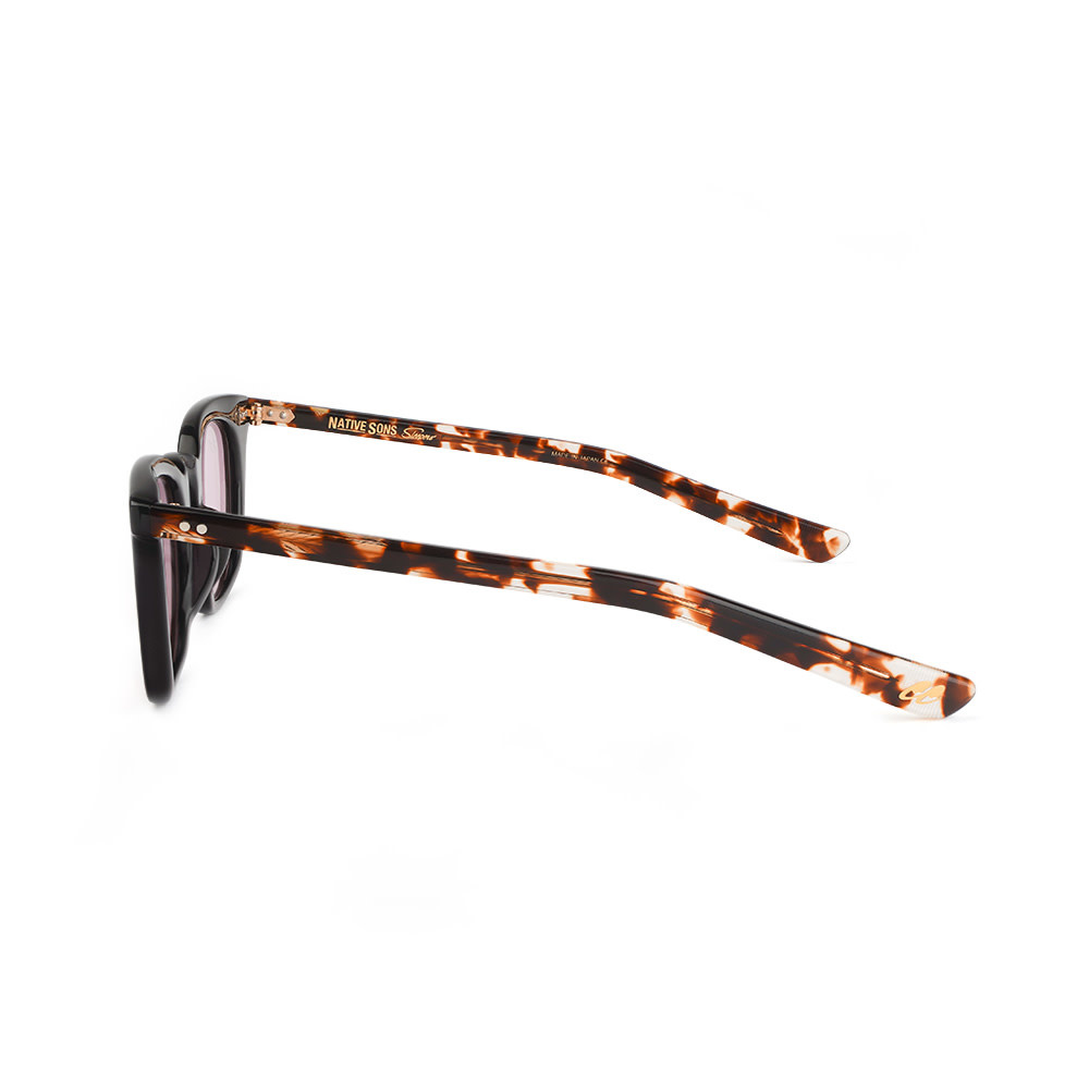 Sleepers x Native Sons Eyewear  Mckowski  Black/Honey Tortoise w/Rose Lens