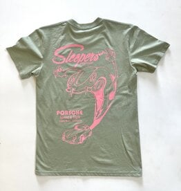 Sleepers Shadow Lurker T shirt 2023 version Sage Green / Pink