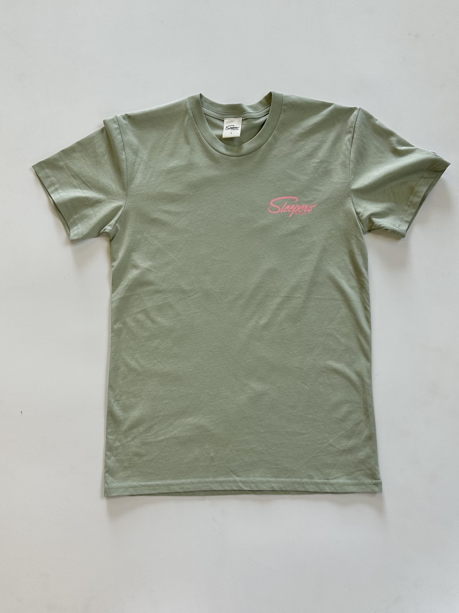 Sleepers Shadow Lurker T shirt 2023 version Sage Green / Pink