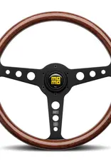 Momo Indy Steering Wheel 350 mm - Mahogany Wood/Brushed Black Spokes