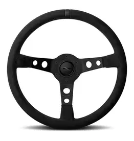 Momo MOD07 Black Edition Steering Wheel 350mm -  Black Spokes/Black Stitch/1 Stripe