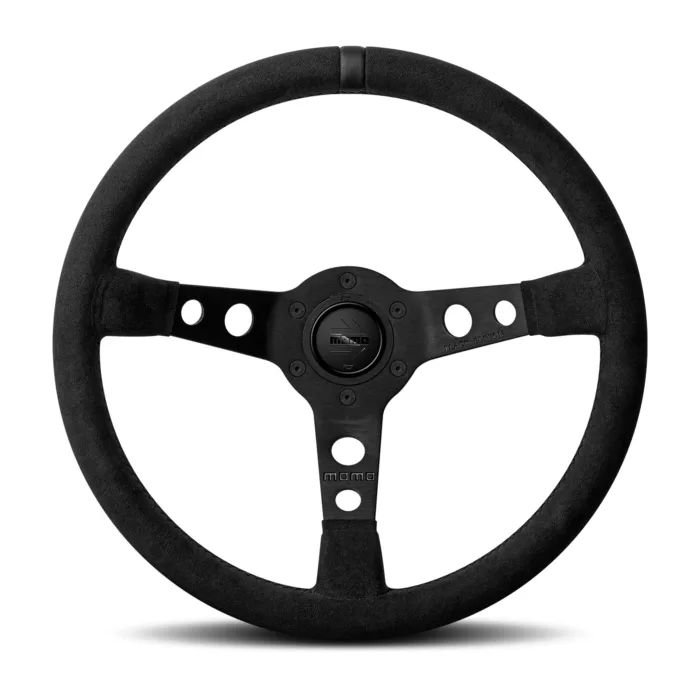 Momo MOD07 Black Edition Steering Wheel 350mm -  Black Spokes/Black Stitch/1 Stripe