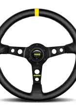 Momo MOD07 Steering Wheel 350 mm -  Black Leather/Black Spokes/1 Stripe