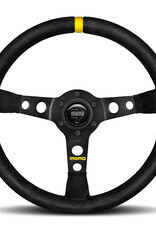 Momo MOD07 Steering Wheel 350 mm -  Black Suede/Black Spokes/1 Stripe