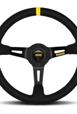 Momo MOD08 Steering Wheel 350 mm -  Black Leather/Black Spokes/1 Stripe