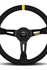 Momo MOD08 Steering Wheel 350 mm -  Black Suede/Black Spokes/1 Stripe