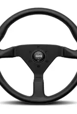 Momo Montecarlo Steering Wheel 350 mm - Black Leather/Black Stitch/Black Spokes