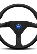 Momo Montecarlo Steering Wheel 350 mm - Black Leather/Blue Stitch/Black Spokes