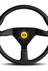 Momo Montecarlo Steering Wheel 350 mm - Black Leather/Yellow Stitch/Black Spokes