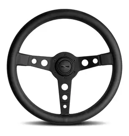Momo Prototipo Steering Wheel 350 mm - Black Leather/Black Stitch/Black Spokes