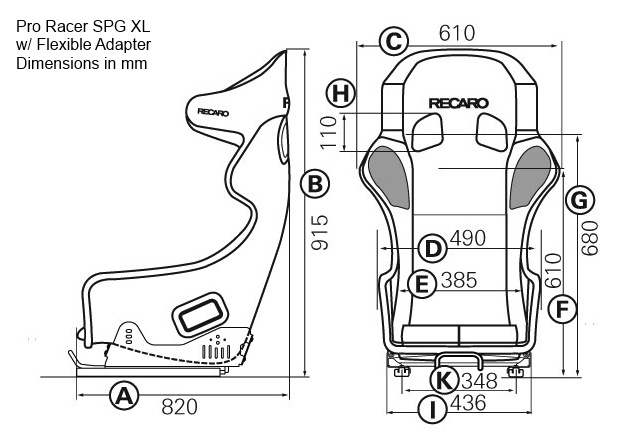 Recaro Recaro Pro Racer XL Seat - Black Velour/Black Velour