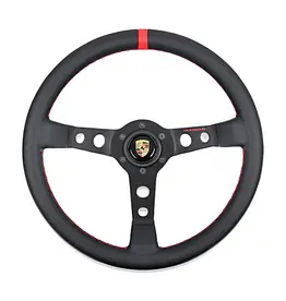 Genuine Porsche Momo Porsche Classic Steering Wheel - Red Stitch