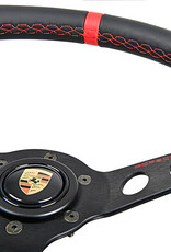 Genuine Porsche Momo Porsche Classic Steering Wheel - Red Stitch