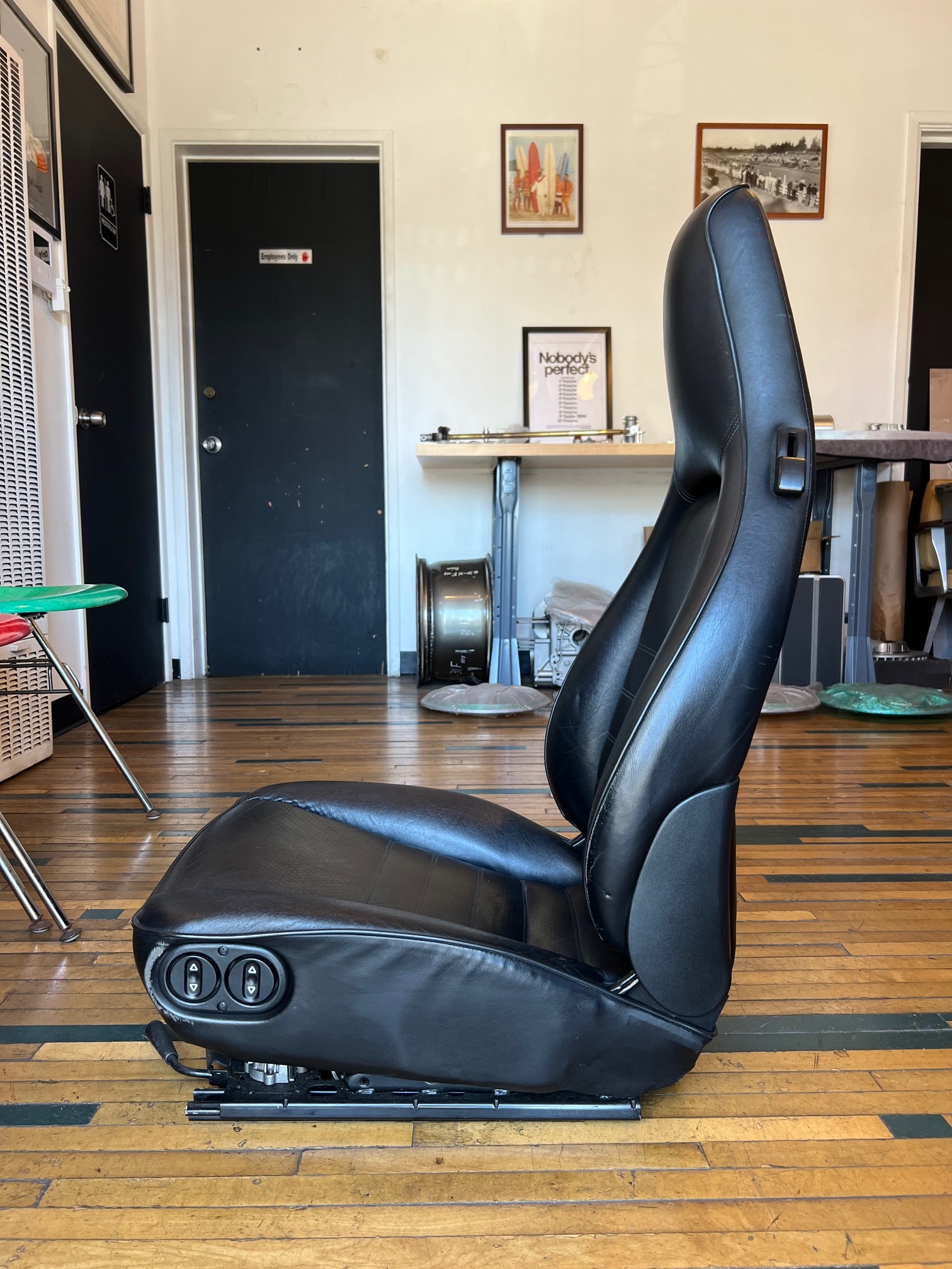 Used: 1991 Porsche 911 (964) Black Leather Seat - Driver Side