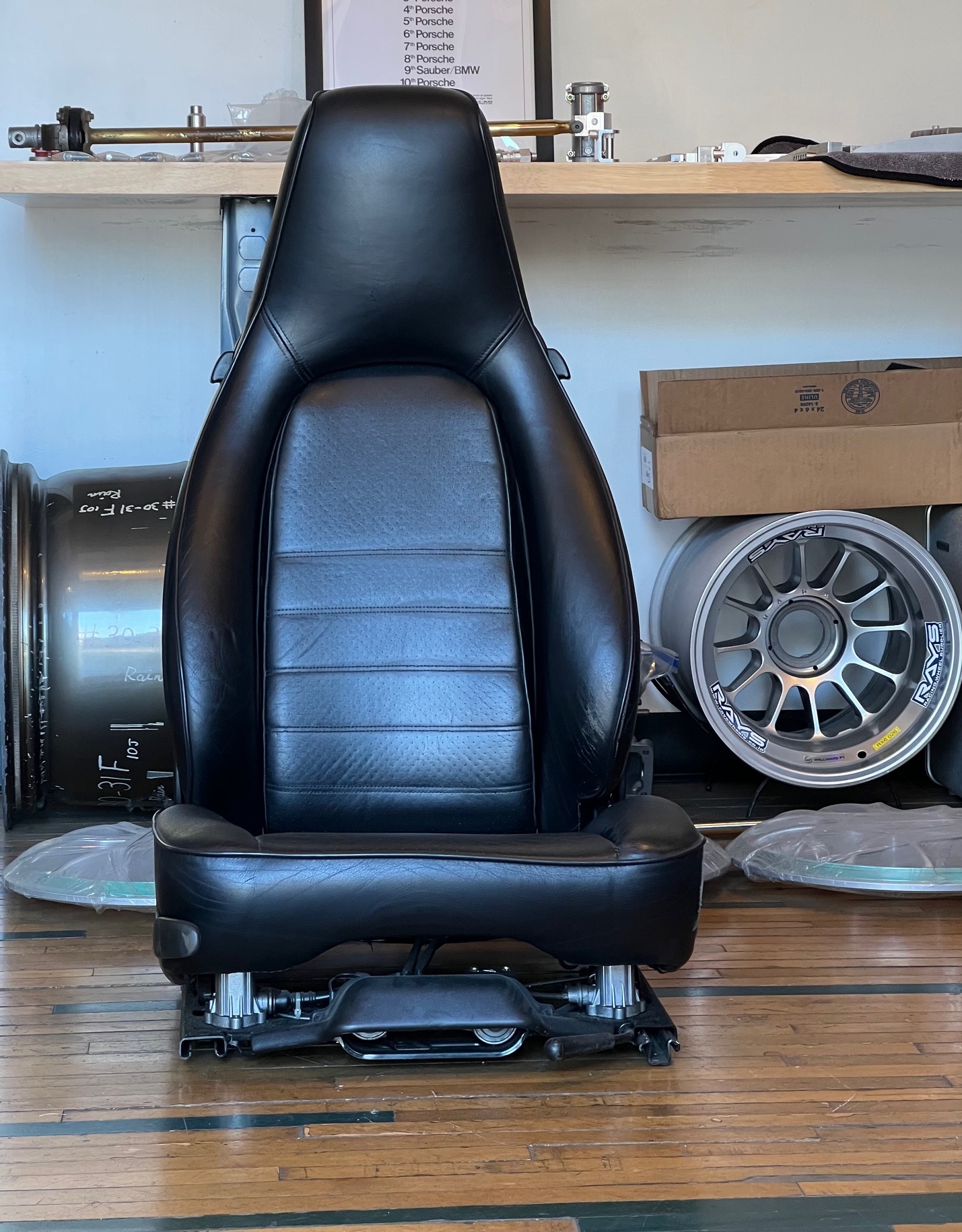 Used: 1991 Porsche 911 (964) Black Leather Seat - Driver Side