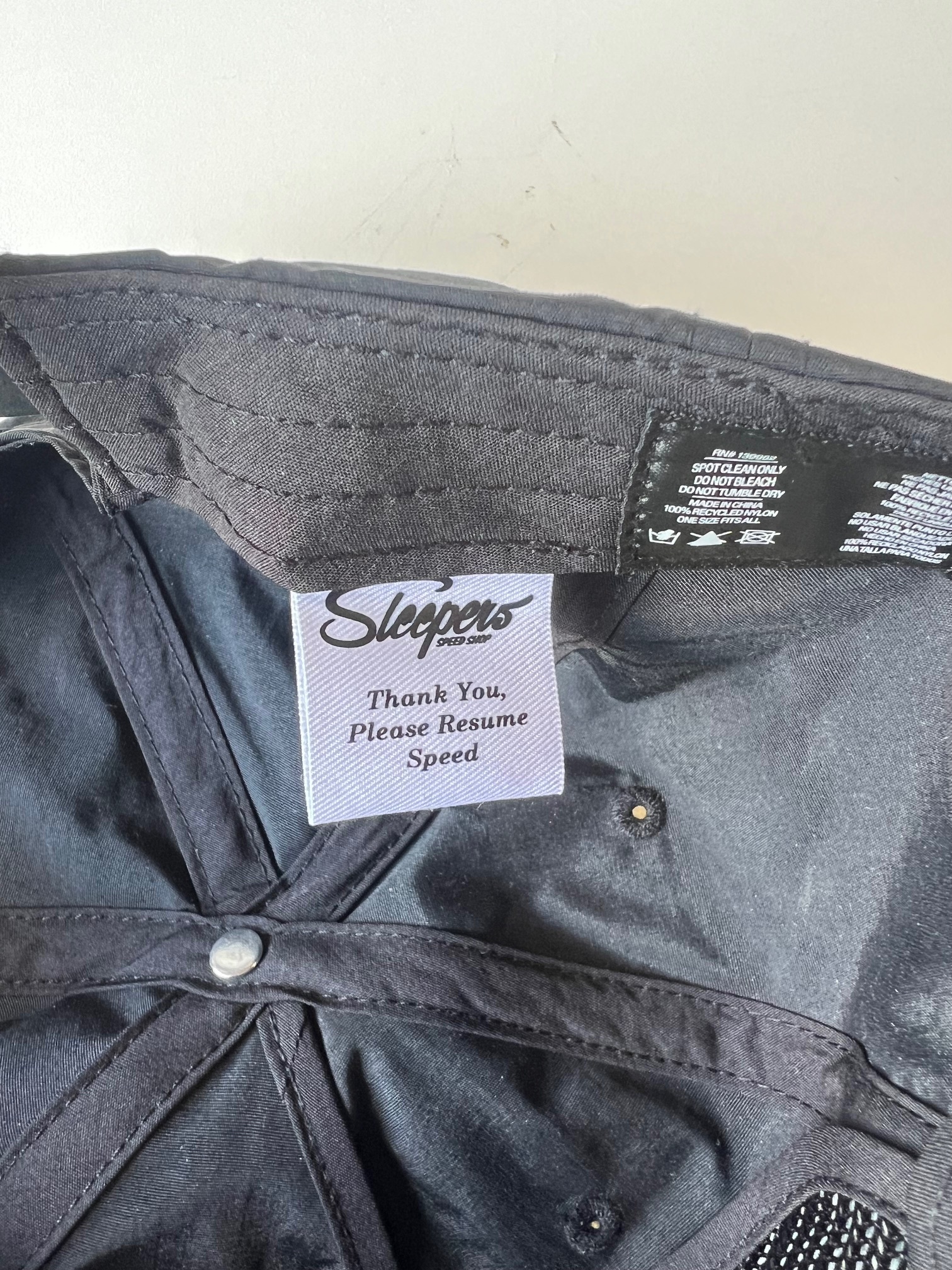 Sleepers Crayon Crest Nylon Cap - Black