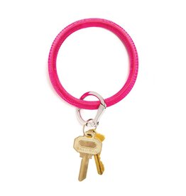 Big O Key Ring tickled pink lizard