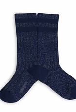 Collegien glitter varsity socks- night