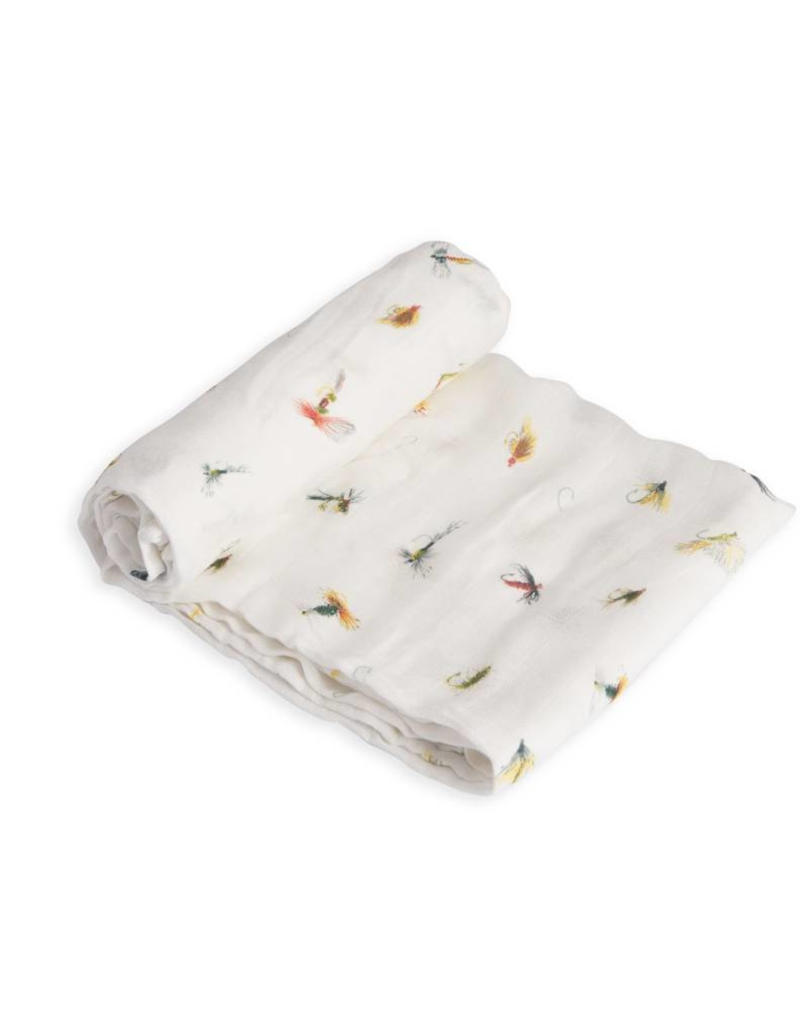 Little Unicorn deluxe muslin swaddle- gone fishing