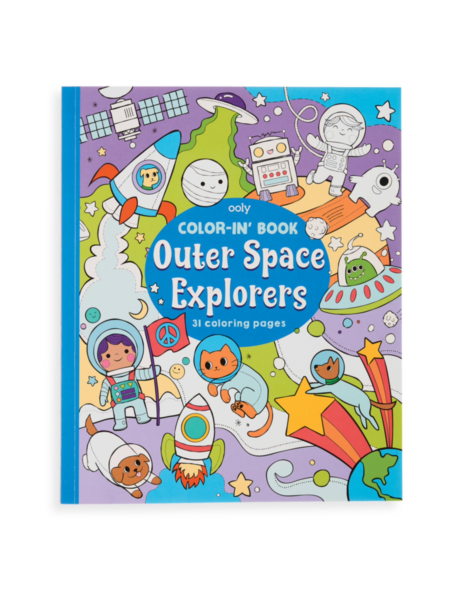 OOLY outer space color-in' book