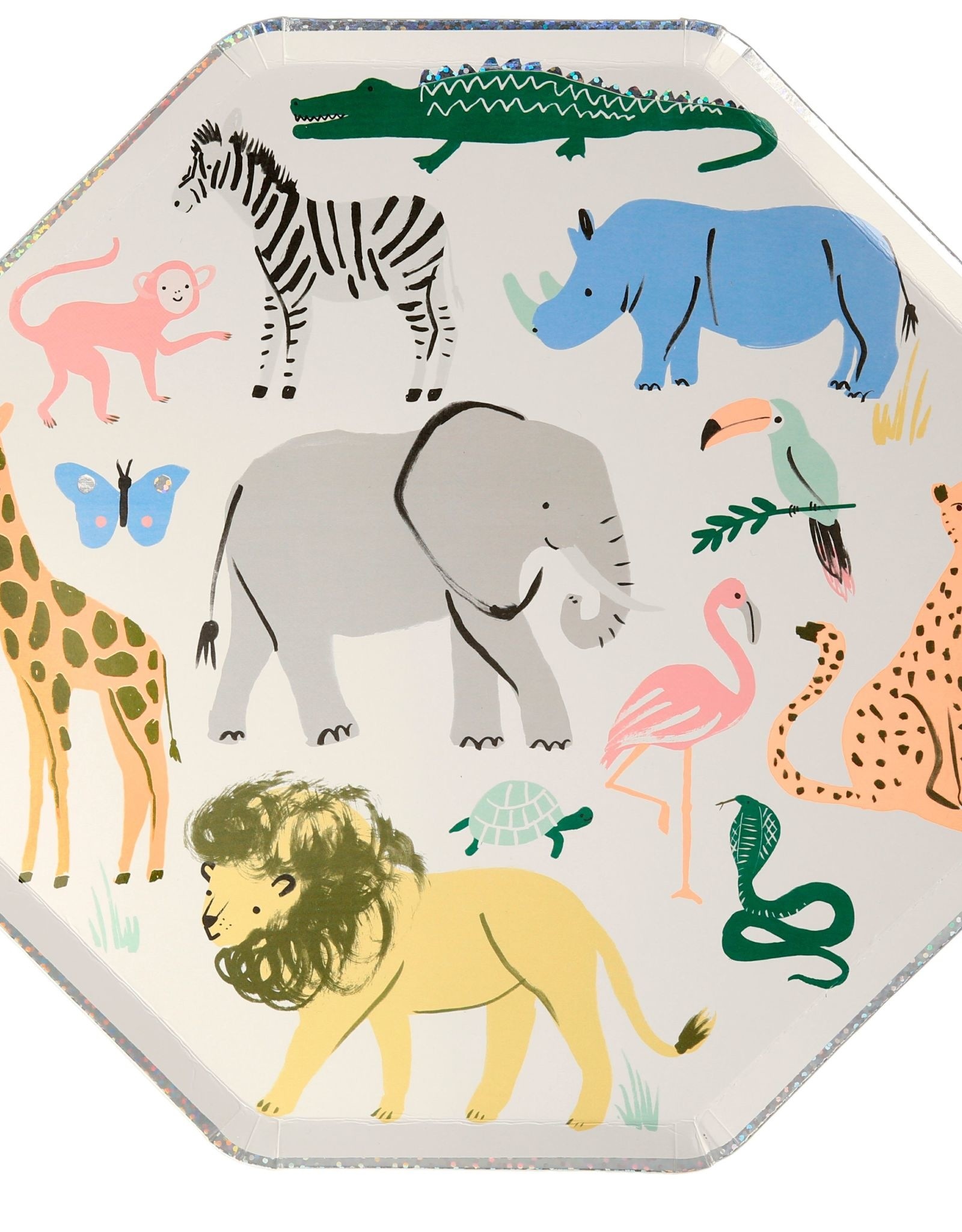 Meri Meri safari animals dinner plates