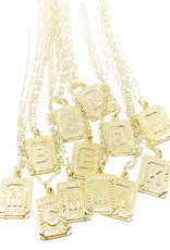 initial plate necklace