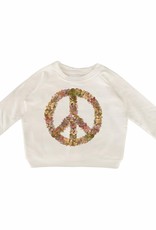 Tiny Whales peace flowers sweatshirt
