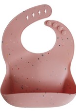 Mushie silicone bib pink confetti