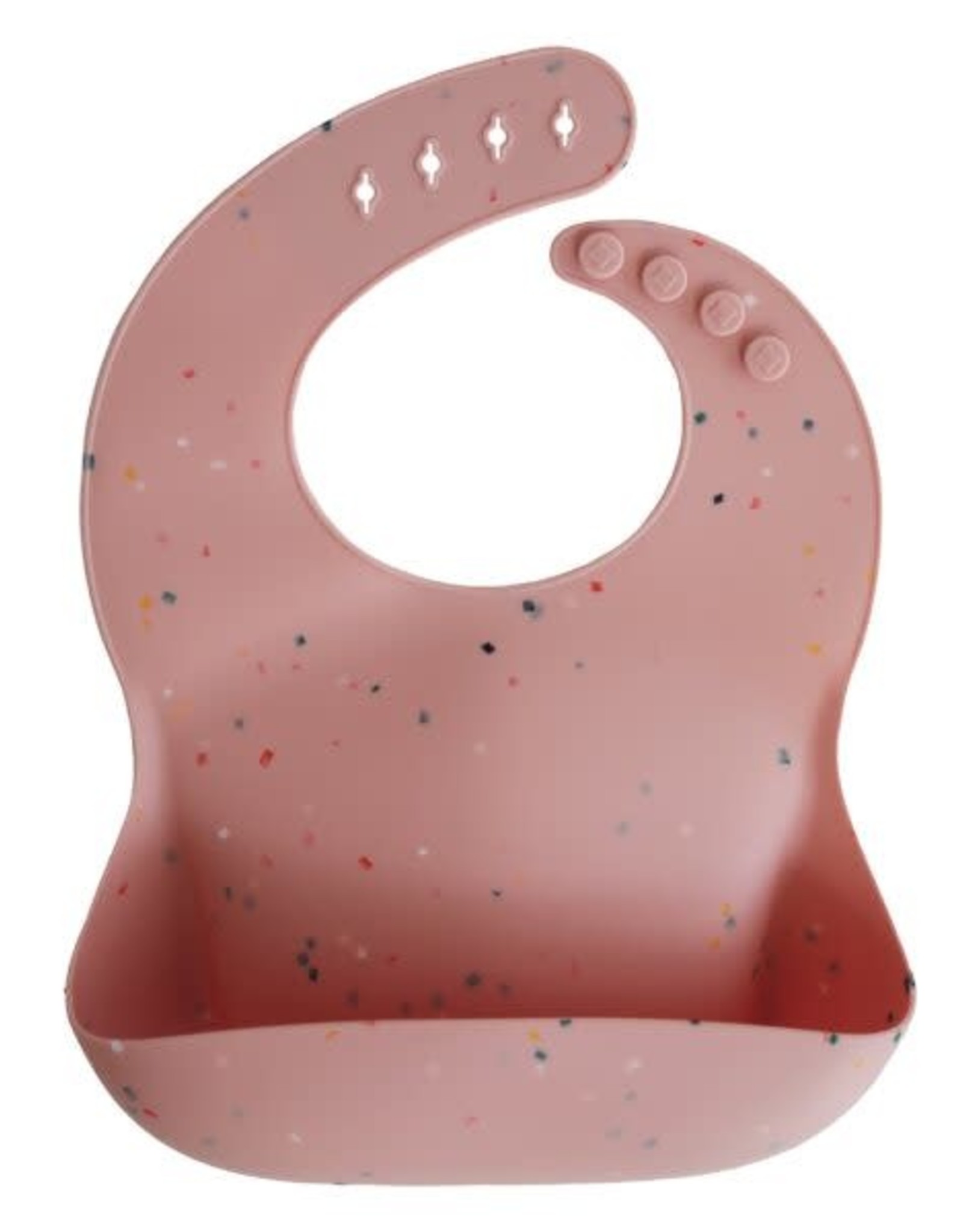 Mushie silicone bib pink confetti