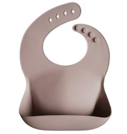 Mushie silicone bib warm taupe