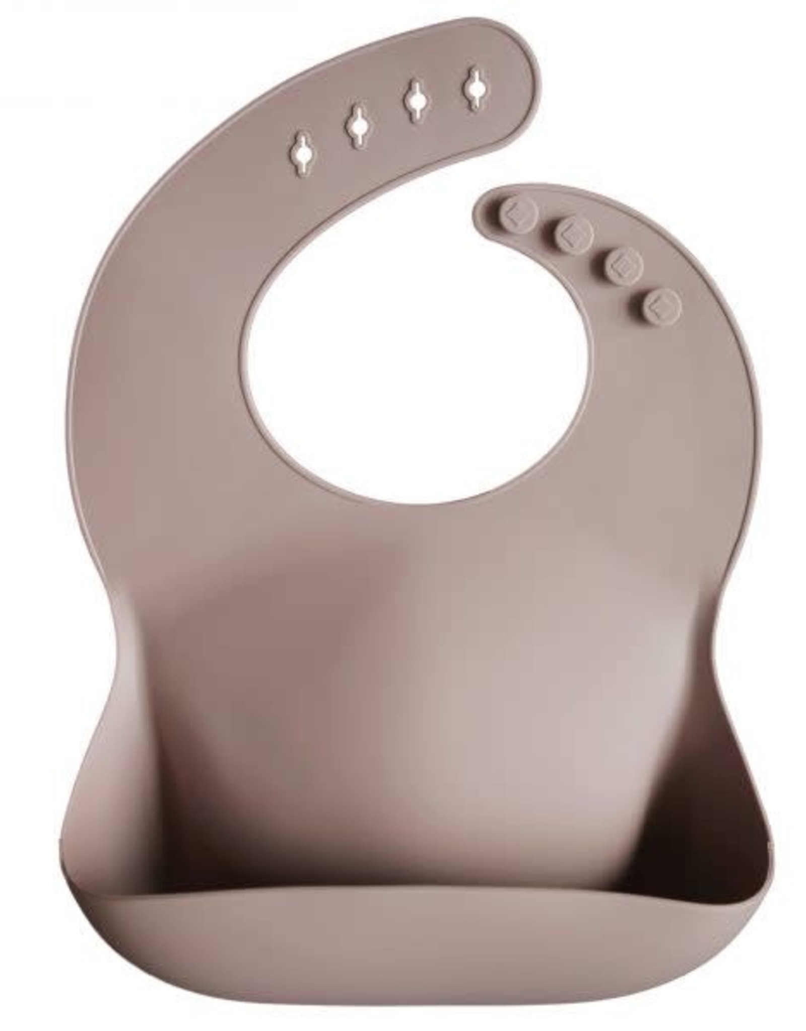 Mushie silicone bib warm taupe