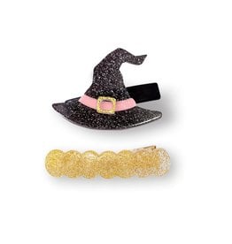 Lilies & Roses witch hat & wave hairclips