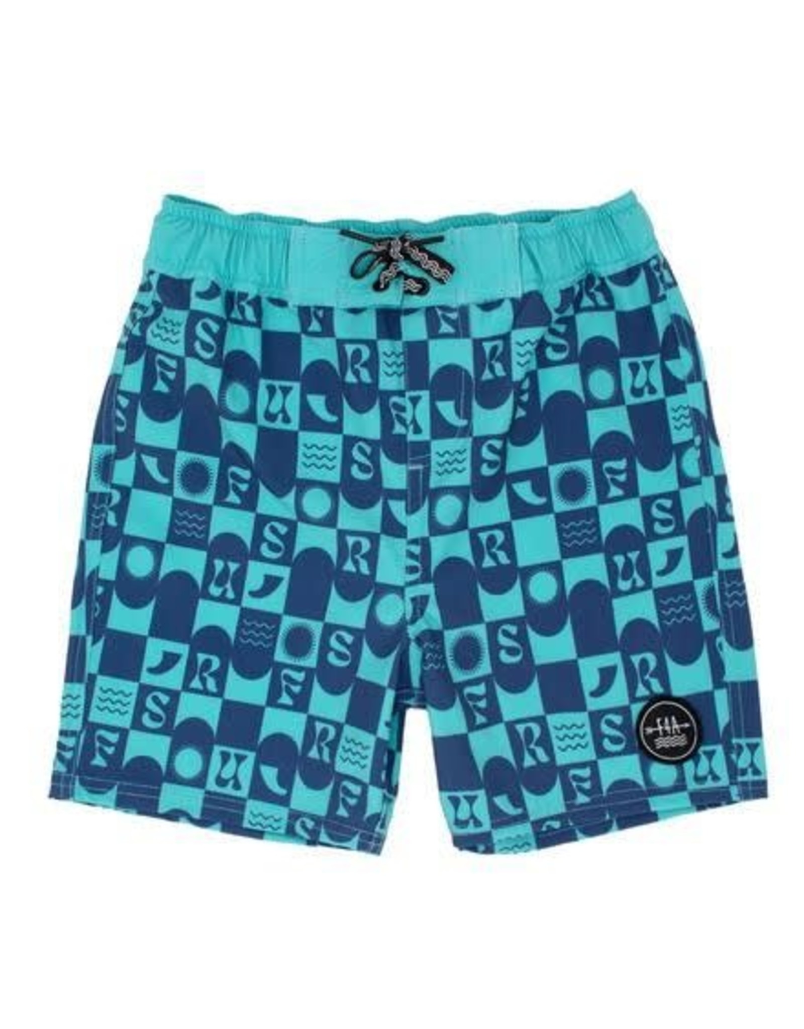 Feather 4 Arrow retro boardshort- aqua