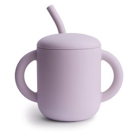 Mushie training cup & straw- lilac