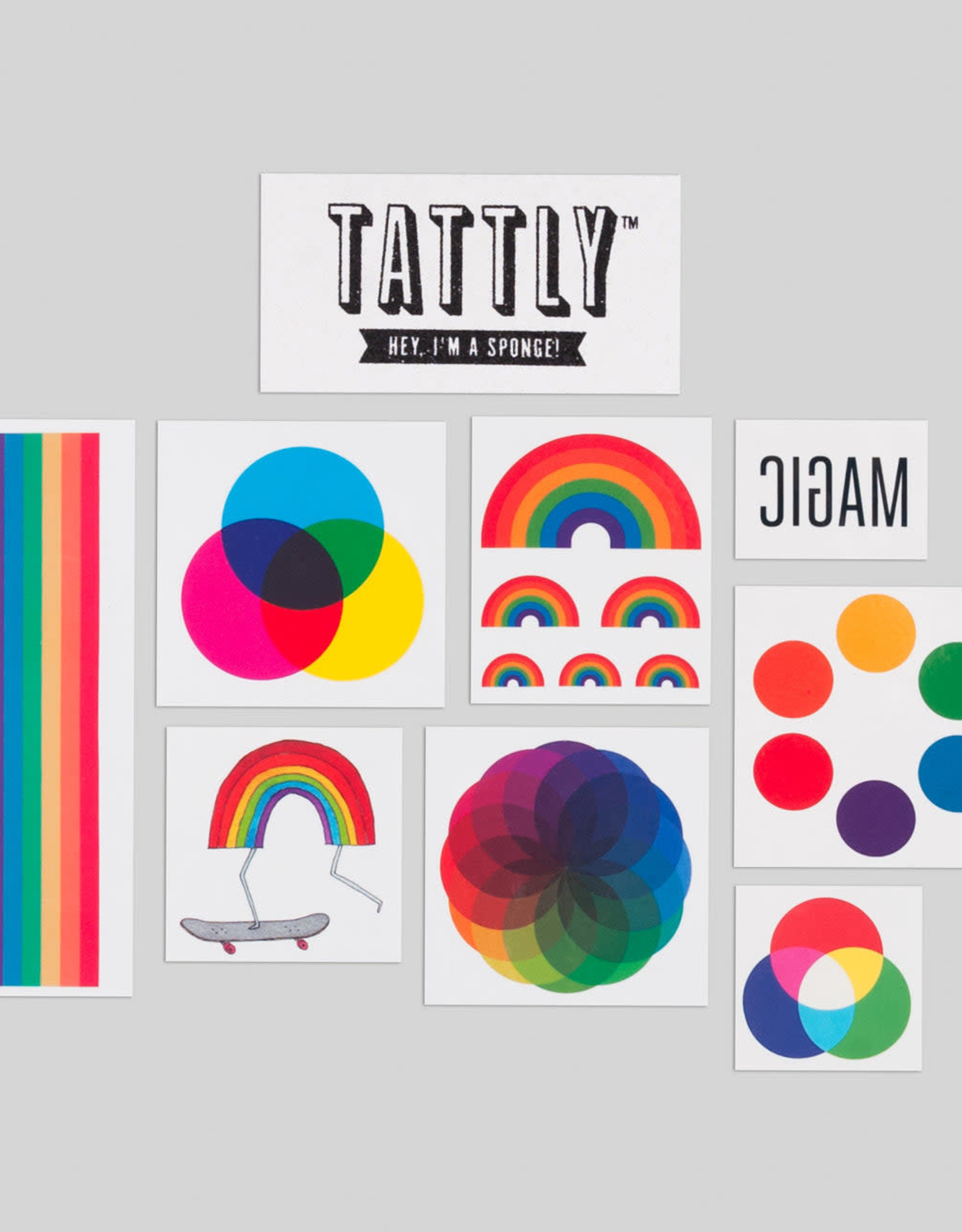Tattly tattoo set- rainbow