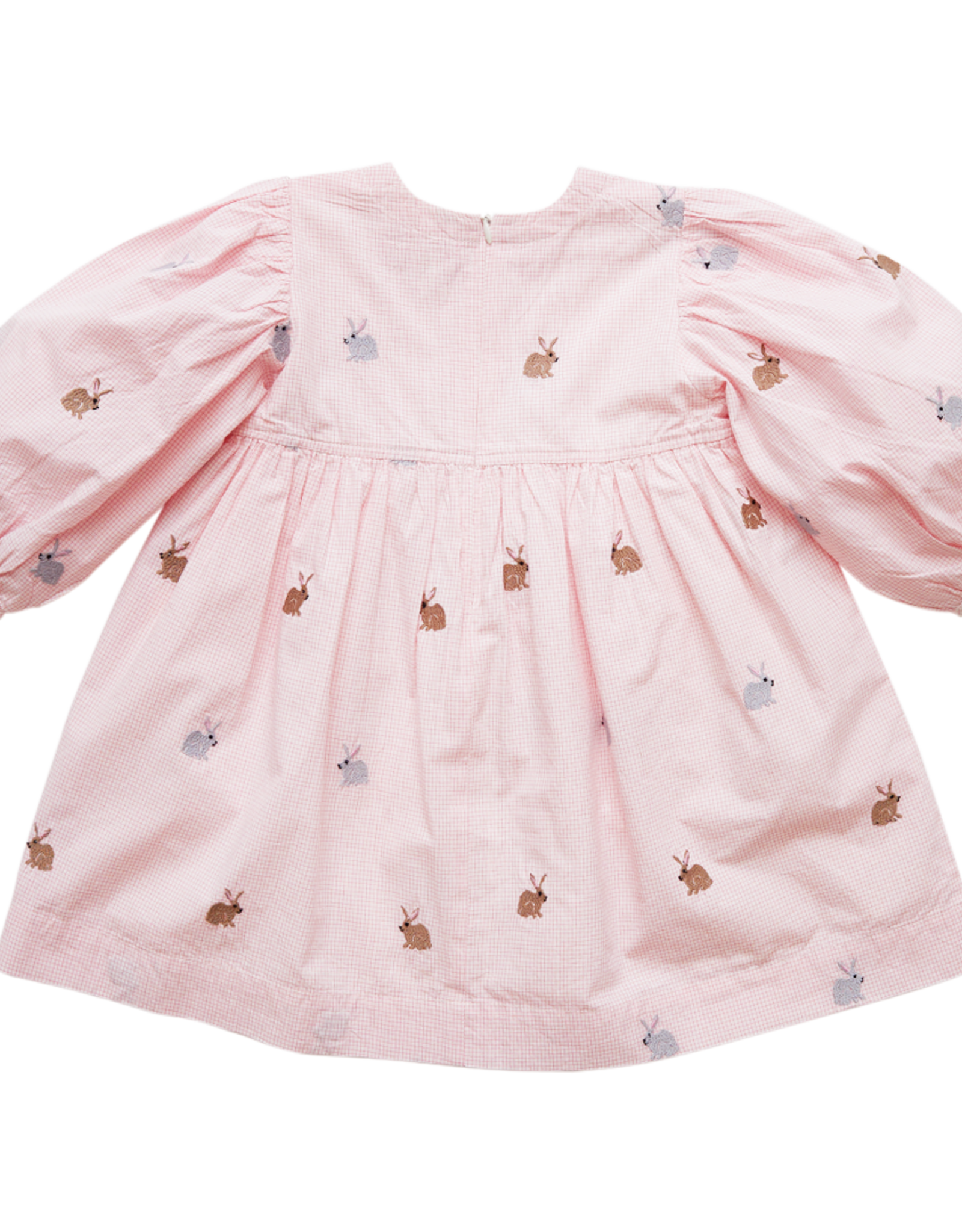 Pink Chicken bea dress-pink bunnies