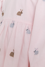 Pink Chicken bea dress-pink bunnies